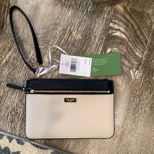 Kate Spade black and cream wristlet